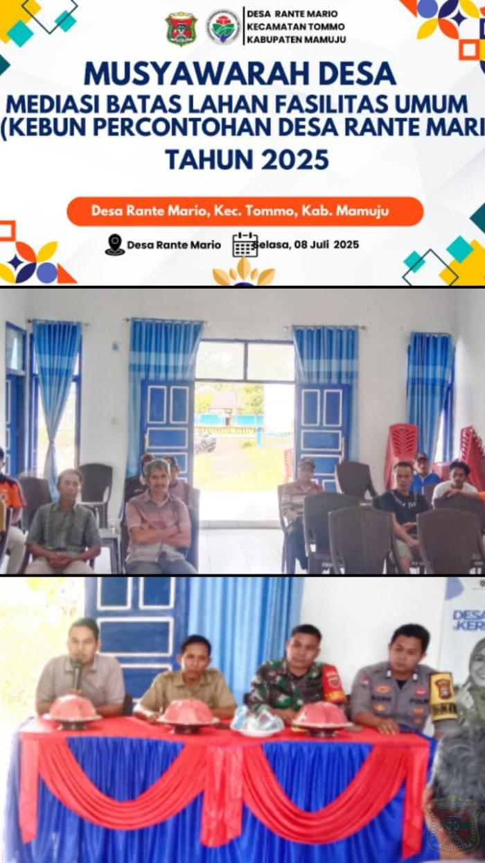 MEDIASI BATAS LAHAN FASILITAS UMUM DESA RANTE MARIO